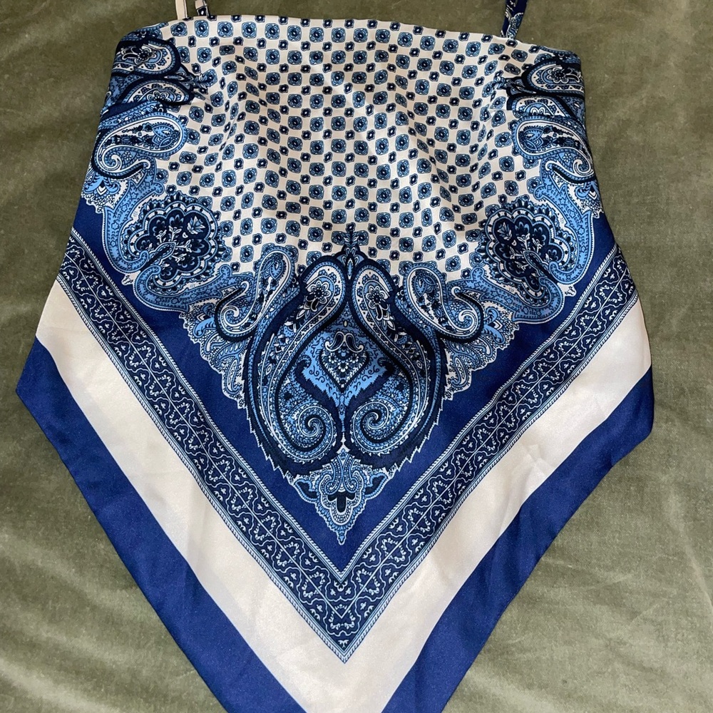 Boutique satin scarf top